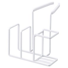 Meo 3合1水槽海綿菜瓜布清潔刷水龍頭掛架, 白色, 1個