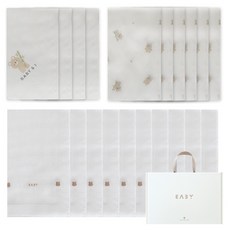 베이비앤아이 유아용 손수건 밤부 10p + 거즈 10p 세트, 고미, 1세트