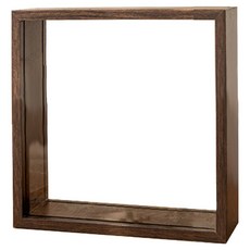 픽앤홈 드라이플라워 액자 투명 정사각, 1개, 진브라운