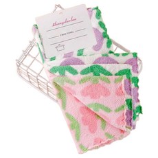 더자카 주방용 플로랄 행주 4종 세트 D타입, 1세트