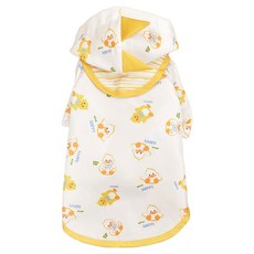 웨이비데이즈 강아지 삐약 레인코트, 옐로우, 1개