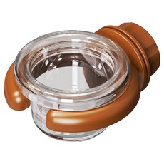 애니홈 벨라픽 인테리어 새먹이통 라운드 8.6 x 7.3 x 4.4 cm, 브라운, 1개