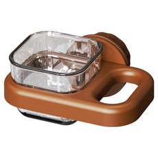 벨라픽 인테리어 새먹이통 스퀘어 8.6 x 7.3 x 4.4 cm, 브라운, 1개