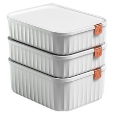 Coco Land帶蓋和隔板的衣櫃抽屜內衣收納盒 3種組, 1套, 白色