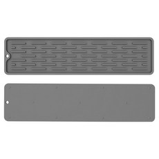 Meo 廚房浴室防滑矽膠瀝水墊 35cm, 2個, 灰色