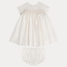 Bonpoint 女童用 Havie 絲綢洋裝 PEMARUSKA