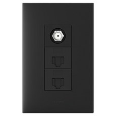 Legrand 羅格朗 阿佩拉 黑色 CATV 1聯用 2路 + 8P + 8P 埋入式模組, 1個