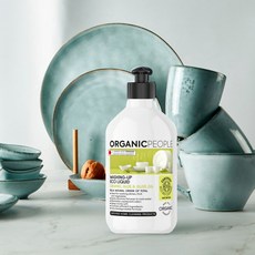 Organic People 有機生活 蘆薈/橄欖油 500ml 天然有機洗碗精 溫和不刺激 洗淨蔬果 保護雙手, 1瓶