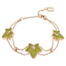 LOLA ROSE 女款 New Ivy 綠瑪瑙多墜飾鍊式手鍊 LR80063 14.6 x 16 mm 12.8 x 14mm