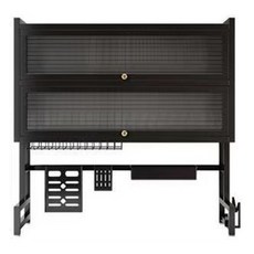 HOUDER 雙層帶門水槽瀝水架 95cm, 黑色, 2層, 1個