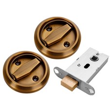 DailyOn 堅固耐用門把 + 雙面膠帶 2入組, 1套, 黃銅色