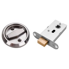 Daily On 堅固門把 + 304不鏽鋼單面鎖套組, 銀色, 1套