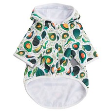 Wavy Days Ruto圖案狗狗雨衣, 1個, 綠色