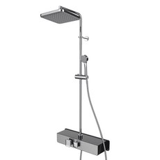 siiwon 승민해바라기 선반형 해바라기 3way 레인 욕실 벽붙이 수도꼭지 샤워수전 메탈 블랙 방문설치, 1개