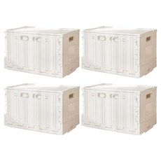 Room in Home 開門式折疊收納箱 63L, 白色, 4個