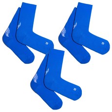 LI2 Black Wing 跑步中筒襪, 3個, 鈷藍色