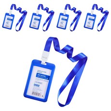 Glo-Us 活動姓名牌 名牌 員工證 直式, 海軍藍, 5個