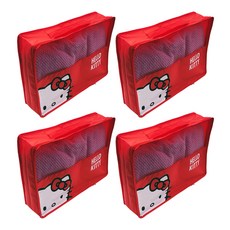 Hello Kitty 凱蒂貓 衣物收納袋4件組