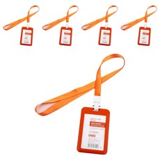 Glo-Us 活動姓名牌 名牌 員工證 直式, 紅橙色, 5個