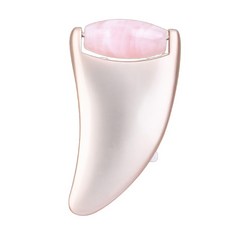 蕉蕉購物 鋅合金粉晶玉石臉部按摩滾輪, 減少面部水腫, 消除眼部疲勞, 手動操作, 粉紅色, 1個