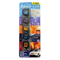 febreze 風倍清 車芳香劑 2ml 5個, 亞麻天空Linen & sky + 午夜風暴 Midnight Storm + 夏威夷香氣 Hawaiian Aloha + 海洋清香 Ocean + 清新沉香 Ember, 1組