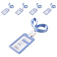 Glo-Us 活動姓名牌 名牌 員工證 直式, 藍色, 5個