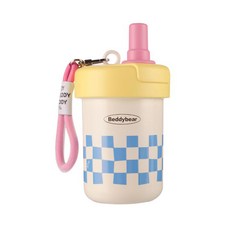 BEDDYBEAR 杯具熊 保溫隨手杯 316不銹鋼, 格子間 黃色, 1個, 450ml
