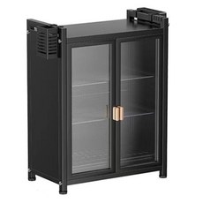 HOUDER 上翻門防塵碗碟櫃, 黑色, 1個, 3層