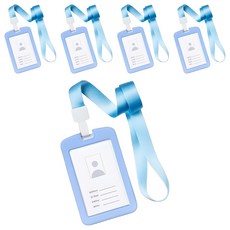 Glo-Us 活動姓名牌 名牌 員工證 直式, 淺藍色, 5個