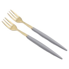 보겐 알르망드 골드 커트러리 티포크, 그레이, 2개