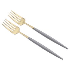 Bogen Allemande金色餐具餐叉, 2個, 灰色