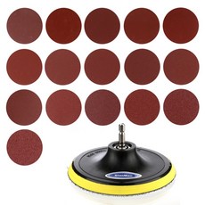 스탠맨 패드 + 원형 사포 16종 세트, 1세트