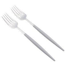 Bogen Allemande 緞面餐具 餐叉, 2個, 灰色