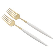 보겐 알르망드 골드 커트러리 디저트포크, 화이트, 2개