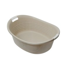 GINII 基尼 7712 多功能加厚沐浴盆 63.5 x 46.5 x 26cm 30L 1170g, 奶茶色, 1個