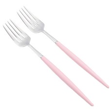 Bogen Allmand緞面餐具主餐叉, 2個, 粉紅色