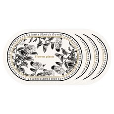 Meo 北歐風皮革防水餐墊, 45 x 30 cm, 4個, 牡丹