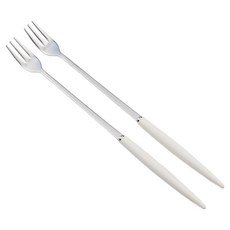 보겐 알르망드 샤틴 커트러리 롱포크, 화이트, 2개