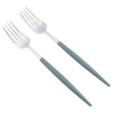 Bogen Allemande 緞面餐具餐叉, 2個, 橄欖綠