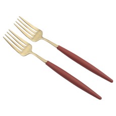 Bogen Allemande 金色餐具 甜點叉, 2個, 葡萄酒