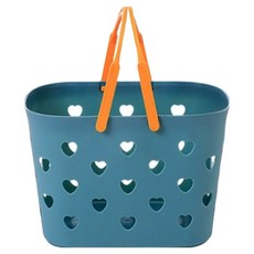 PEONIST 愛心鏤空沐浴浴室籃, 青綠色