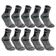 首爾襪 男士雙層底緩震運動登山襪 2款 x 5雙組, 混色, 1套