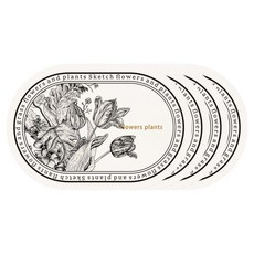 MEO 北歐北歐風皮革防水餐桌墊, 45 x 30 cm, 4個, 鬱金香