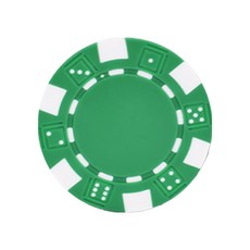 Dasamol 高級彩色撲克籌碼 100片, 綠色, 1個