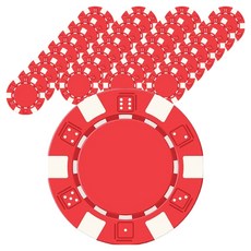 彩色德州撲克遊戲籌碼, 紅色, 100個