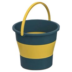 Daily Ku好用美術水桶 4.6L, 深綠色+黃色