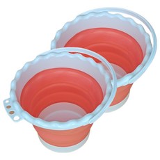 데일리쿠 日常美術水桶 2入, 圓形橘色