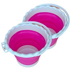 데일리쿠 日常美術水桶 2入, 圓形粉紅色