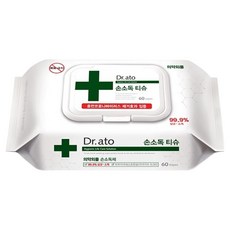 닥터아토 손소독 물티슈 캡형, 60매, 1개