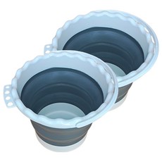 데일리쿠 日常美術水桶 2入, 圓形灰色